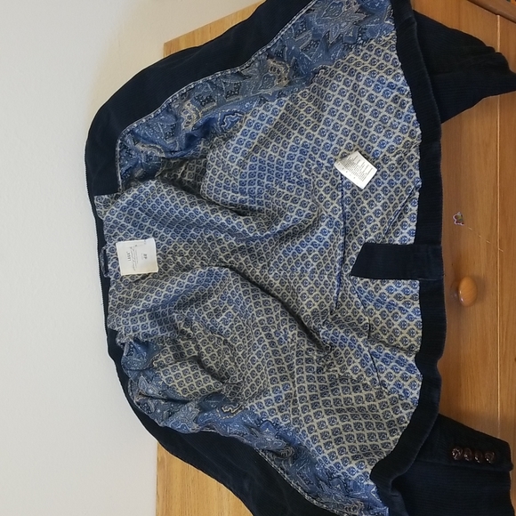 H&M (L.O.G.G.) sz 10 navy corduroy jacket w/elbow patches EUC - Picture 12 of 15